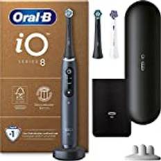 Oral-B iO Series 8 Plus Edition Elektrische Zahnbürste/Electric Toothbrush, PLUS 3 Aufsteckbürsten inkl. Whitening, Magnet-Etui, 6 Putzmodi, Designed by Braun, Geschenk Mann/Frau, Black Onyx