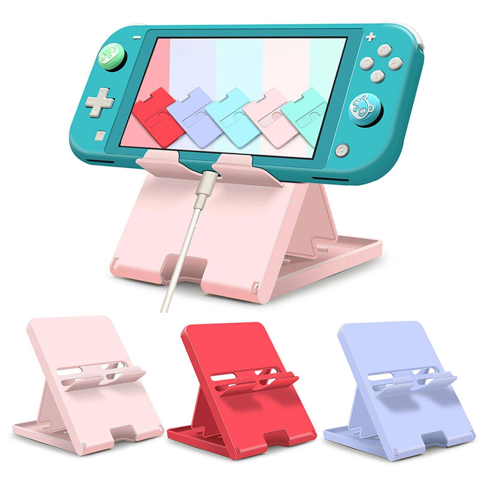 Hållare spelställ konsol bas skrivbord vagga för nintendo switch ns och switch lite mini tillbehör konsol basstöd - Lila