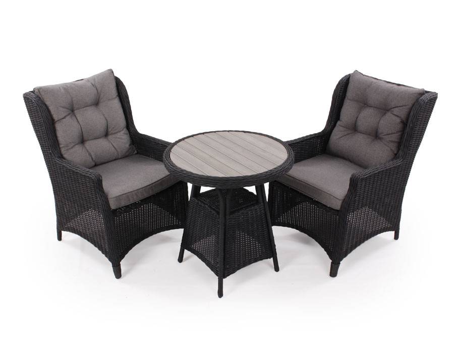 Rio Cafesæt Ø70 m/ EASY DRY Loungestole - Sort