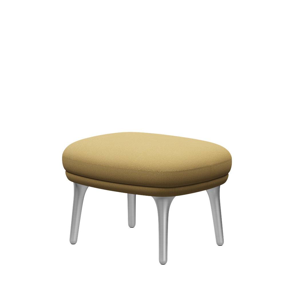 Fri Skammel m. stel i aluminium fra Fritz Hansen Hallingdal - 376 Brown/Dark Grey - Jacobsen Plus