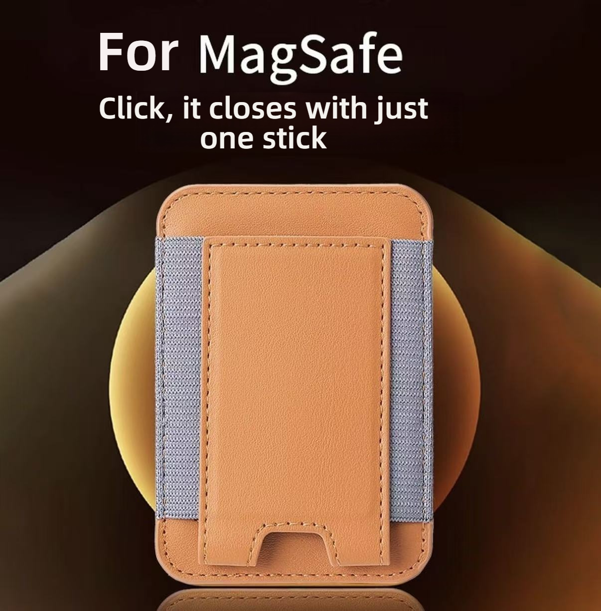 For Magsafe Card Holder Wallet Elastic Leather Pattern Case For iPhone 17 16 15 13 14 Pro Max S26 Ultra Magnet Phone Bag Cover