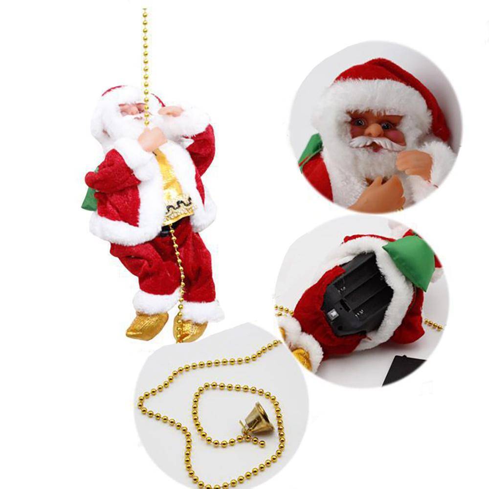 1 st Elektrisk Jul Tomte Klättrande Repstege Leksak Julklapp Dekoration