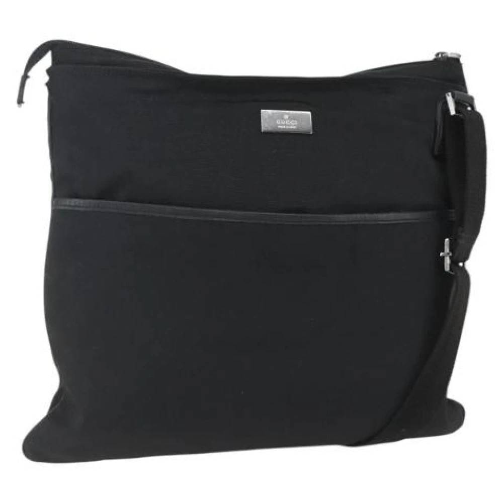 Gucci Vintage Pre-owned Nylon Cross Body Taske - Vintage - Dame - Sort - ONE SIZE - Nylon