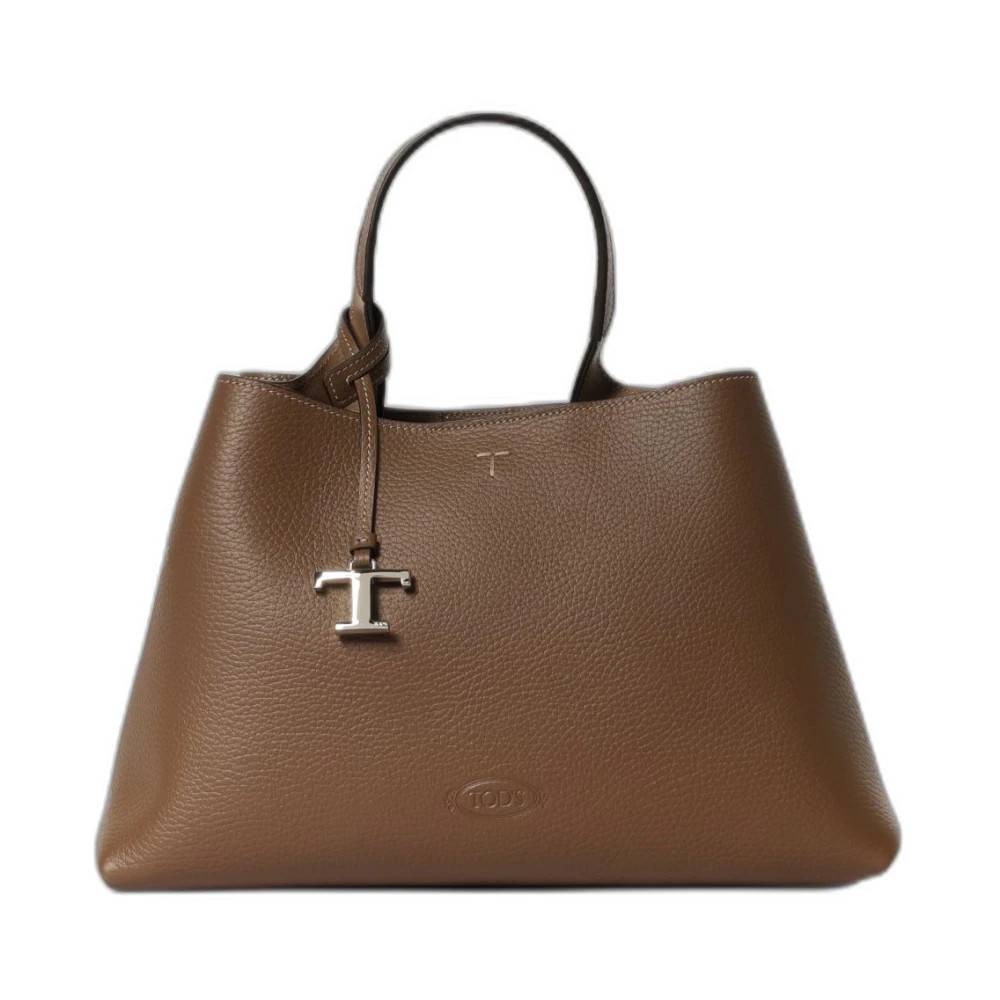 Tod's Small T Timeless Håndtaske - Tasker - Dame - Brun - ONE SIZE - Uld