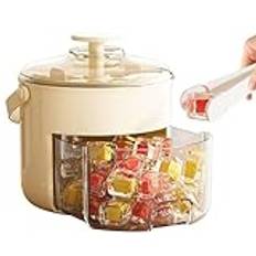 Isbricka med lock och behållare | Ismaskinslåda med spillbeständigt lock och behållare – livsmedelsklassade specialverktyg för dryck, vodka, tequila, whisky, cocktails