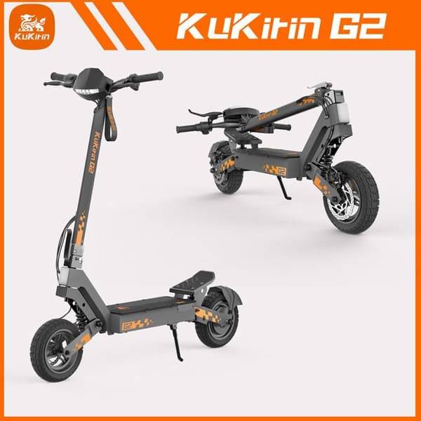 KuKirin G2 elektrisk sparkcykel - 800W, 48V 15.6Ah, 55km räckvidd, pekskärm