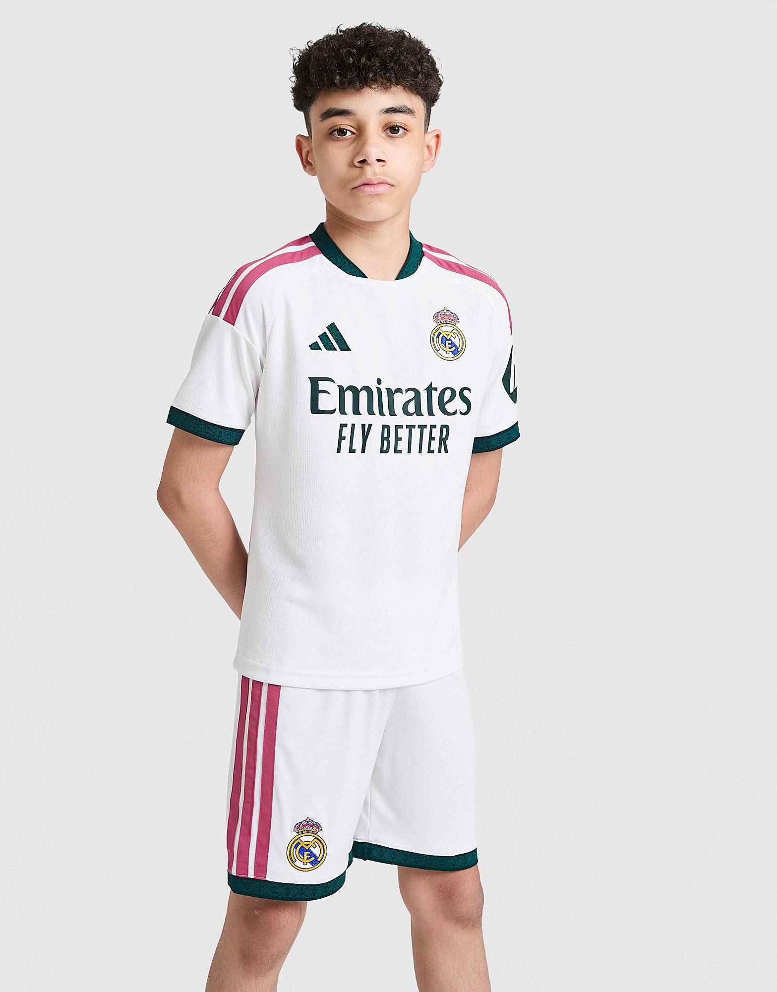 adidas Real Madrid 2026/27 Home Shorts Junior, vit - 15-16Y