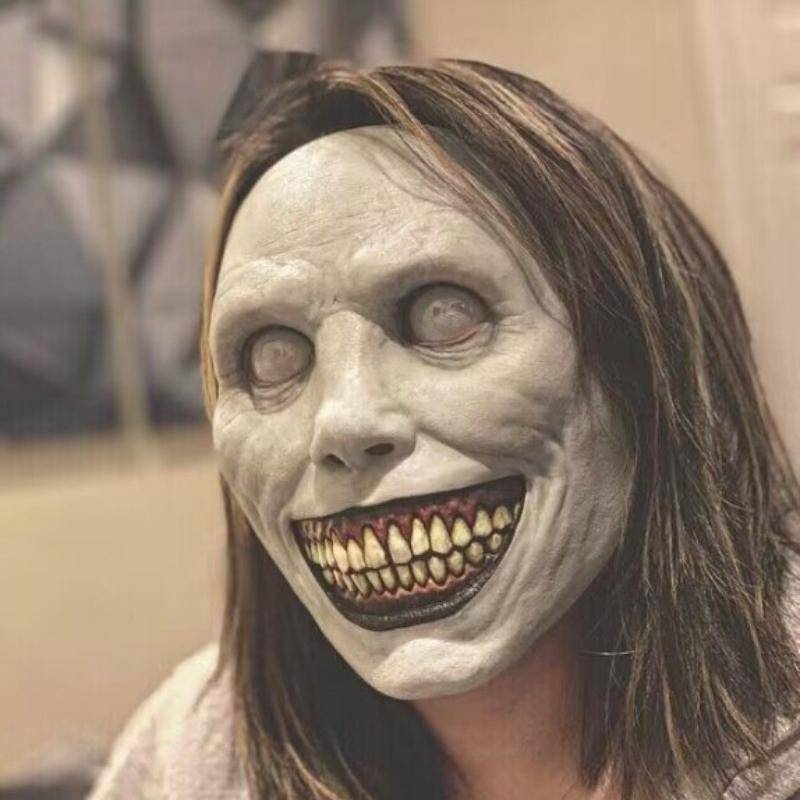 1-4 st Skrämmande Demon Halloweenmask Krypande Vit Ansiktstäckare Cosplay-rekvisita för Spökhus Skräckfest Kostym Utklädnad