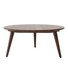 Carl Hansen - CH008, Oljad Valnöt, Ø 100 cm - Höjd 44 cm - Sofaborde - Hans J. Wegner - Træ farvet - Træ