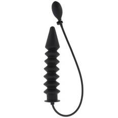 28 x 6 cm - Inflatable Ribbed Expert - aufblasbarer Analdildo - black