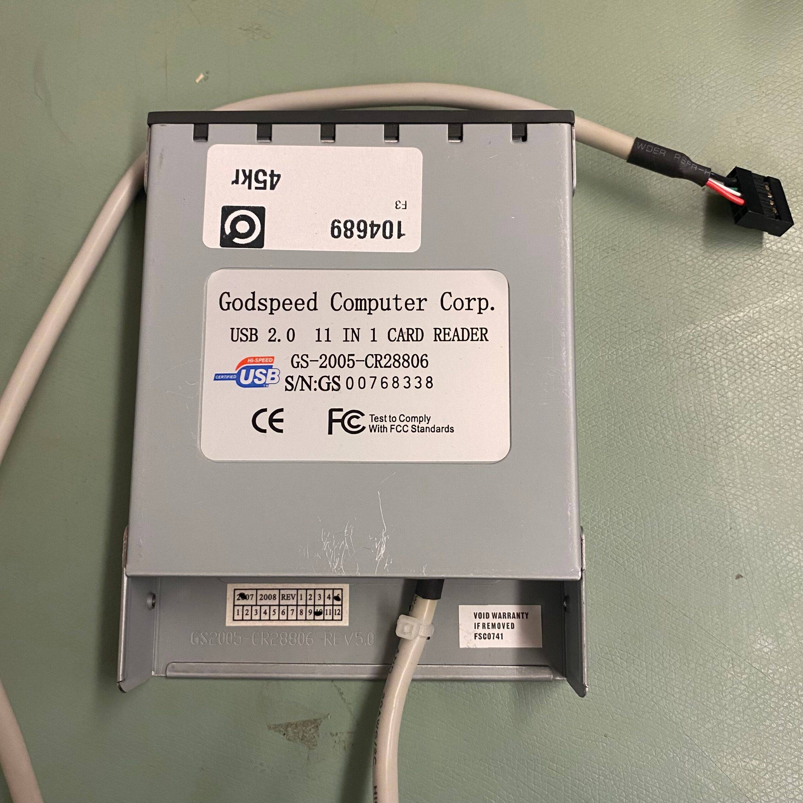 Godspeed USB 2.0 11 in 1 card reader gs-2005-cr28806 (begagnad)