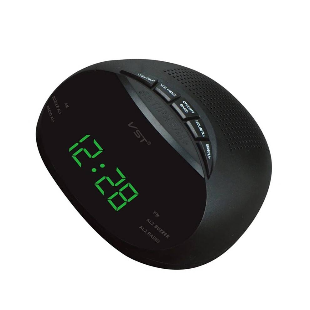 3X VST Clock Controlled AM FM Dual Channel LED Radio Alarm Clock Plug in Clock Radio Dual Alarm Clock Consumer