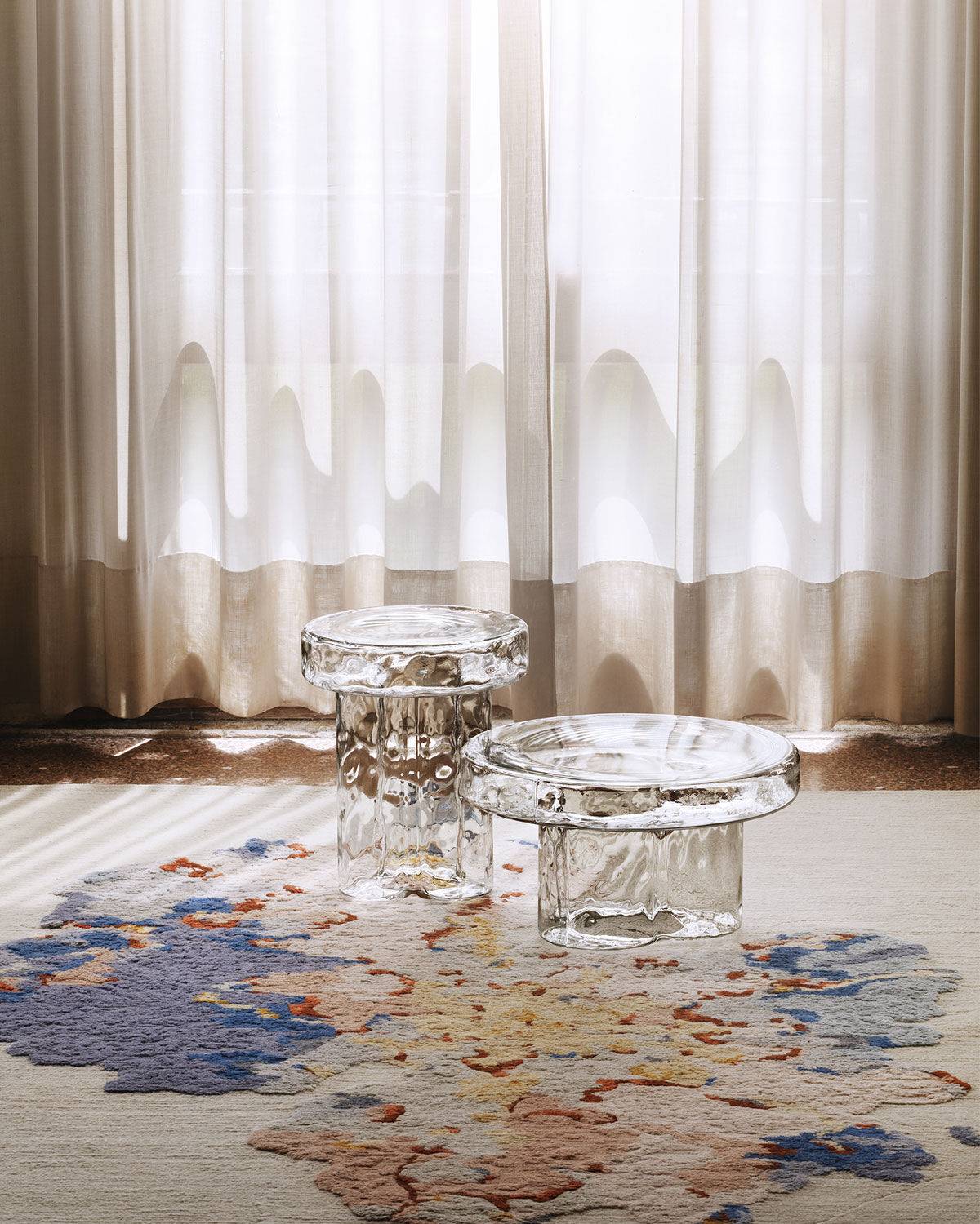 Miniforms Soda Coffee Table Ø55 - Sofabord Mundblæst Glas Transparent - TS500-1Q82.