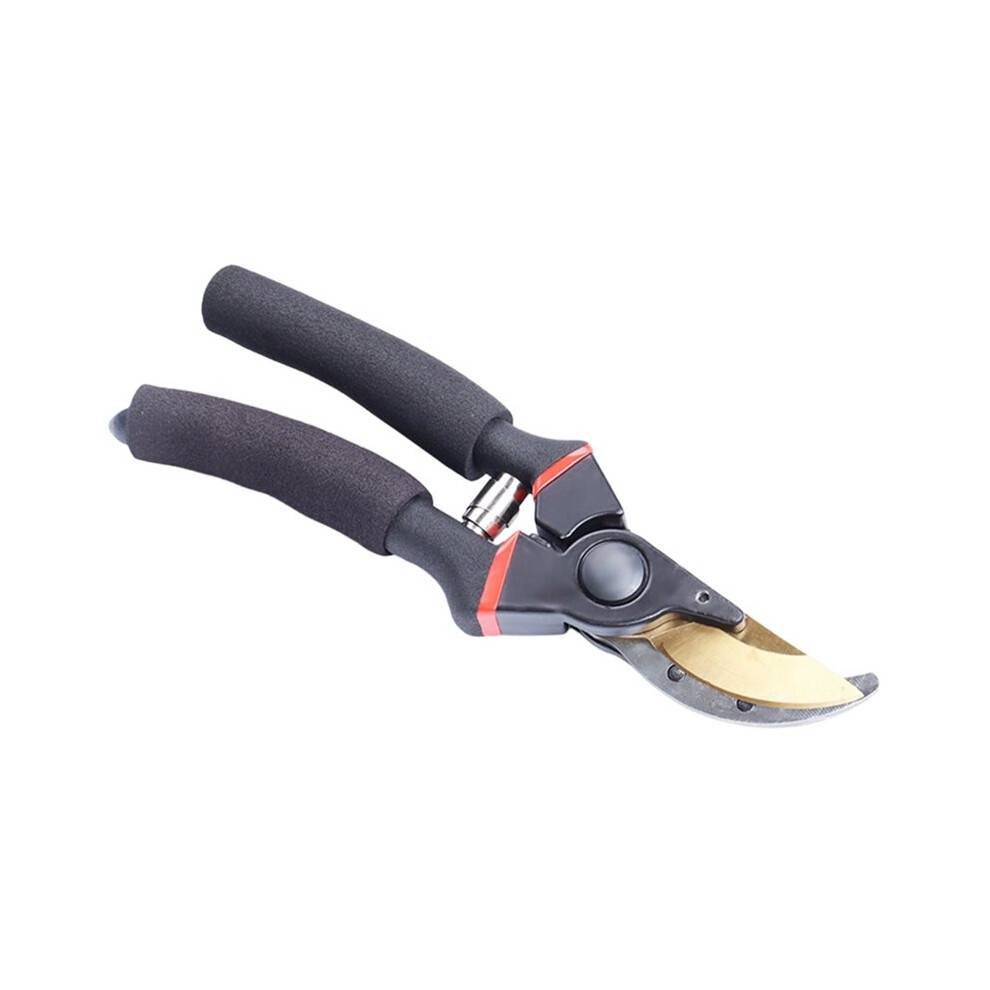 Professional Bypass Pruning Shears 8.5" SK5 Steel Titanium Coated Heavy Duty Garden Clippers Black Grip Pruning Tool