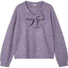 Name It Nkfbetty LS Knit Str 116 - Lilla Strik hos Magasin