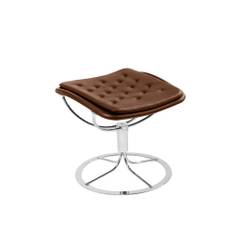 Bruno Mathsson - Jetson 69 Fotpall, Classic Soft 25 Brown - Fotpallar - Bruno Mathsson - Brun - Läder/Metall/Textilmaterial/Syntetiskt