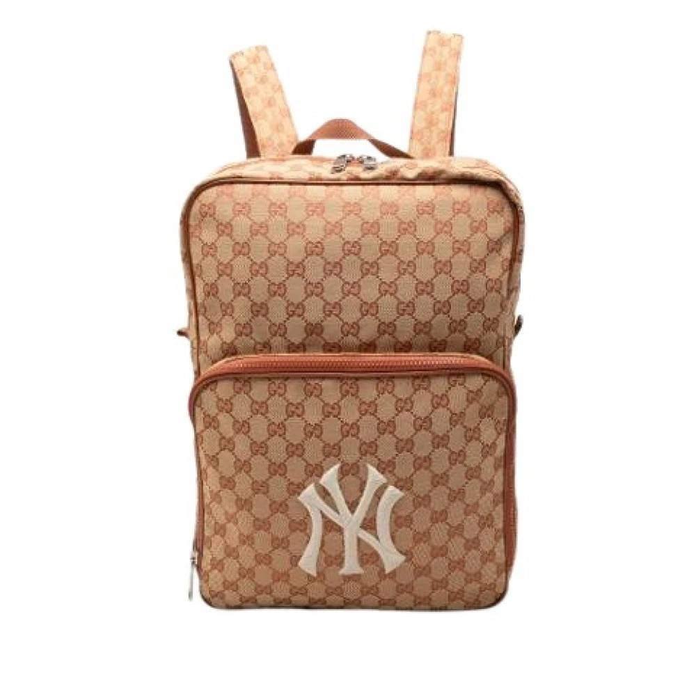 Gucci Vintage Pre-owned Vintage Canvas Rygsæk - Vintage - Dame - Brun - ONE SIZE - Uld