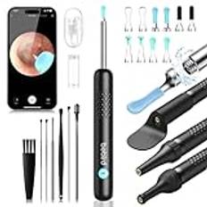 Öronvaxborttagningsmedel, Otoskop öronrengöring 1080P HD öronkamera, Visual Ear Otoscope Ear Cleaner med 6 LED-lampor, vattentät öronvaxborttagning för iOS, Android, vuxna, barn och husdjur