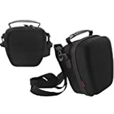 Navitech svart robust hårt eva skyddande bärfodral kompatibel med Panasonic LUMIX DMC-FZ2000 kamera