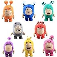 18 cm Oddbods Soft Plysch Söt Plysch Oddbod Cartoon Treasure Soldier Doll Leksakspresenter for barn (rosa) (Color : 8pcs)