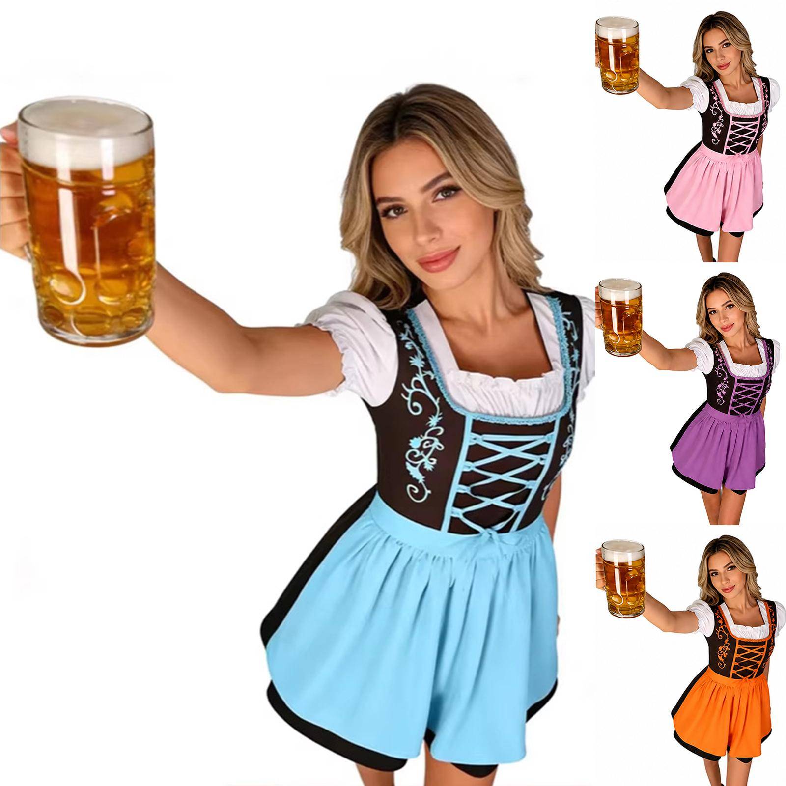 Drakvänlig Kostymklänning för Oktoberfest cm brown