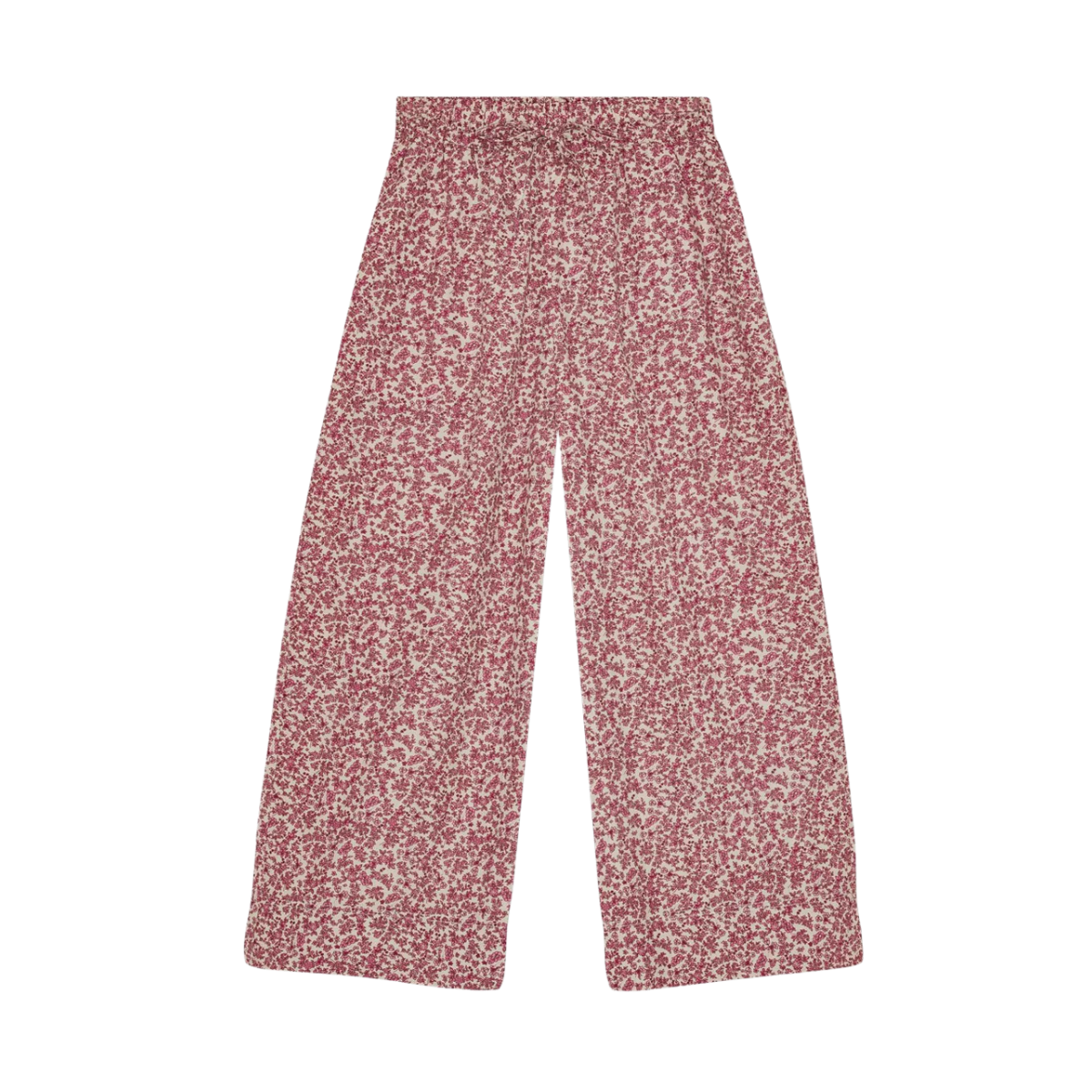 Moshi Moshi Mind Storie Pants Poplin - BEIGE/ROSE FLOWER / S