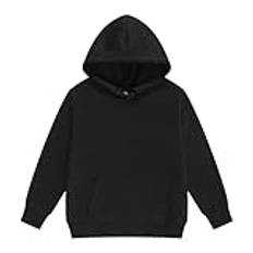 LOIJMK Kläder för barn, nya vinter, europeiska och amerikanska pojkar, fleece, huvtröja, CuHK barn och flickor, sportkläder med huva, baby, flicka, pullover, vinter, svart, 10-11 år