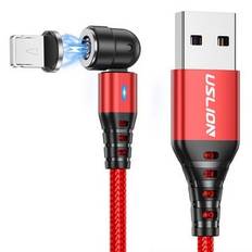 Magnetisk USB Lightning kabel - Fast Charge 5A - 30 cm - Rød