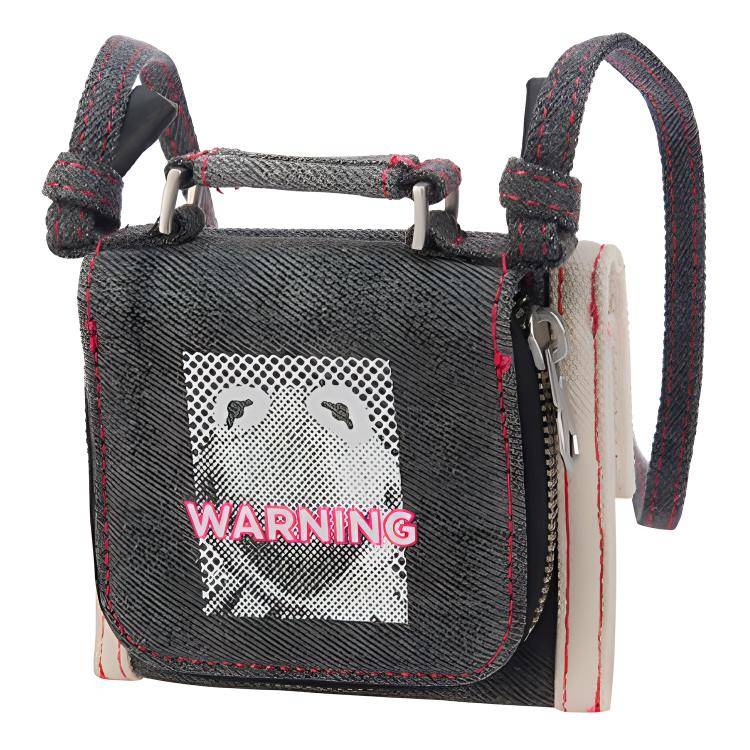 Li Ning X Disney Muppets Comet Collection Cartoon Print Adjustable Shoulder Strap Fabric Crossbody Bag Unisex bags Black ABDR384-1 Black