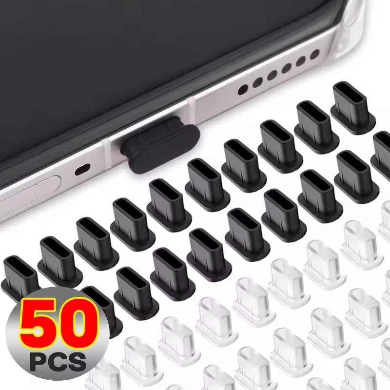 1/20Pcs Type C Anti-Dust Plugs Silicone USB C Charging Port Dust Cover Protector for iPhone 15 16 Samsung Galaxy S25 Dustplug