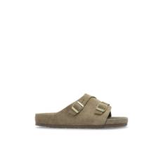 Birkenstock, Sko, Herre, Grøn, 39 EU, Læder, Slides Zurich BS