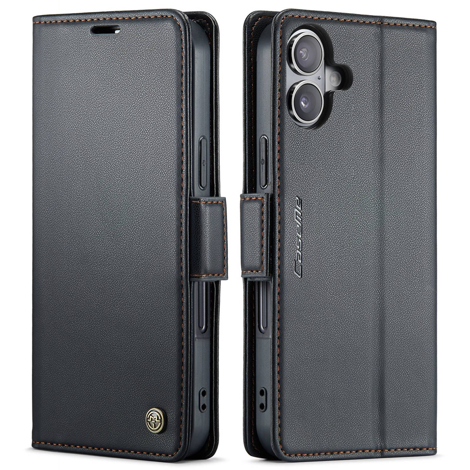 CaseMe iPhone 17 Slimmat RFID-plånboksfodral, Svart