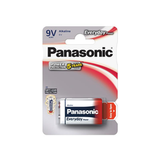 Alkalinebatteri 6F22 (9V) Panasonic Everyday Power 1 stk / blister