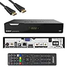 Edision PICCOLLO S2+T2/C kombinationsmottagare H.265/HEVC (DVB-S2, DVB-T2, DVB-C,) CI Full HD USB svart inkl. HDMI-kabel