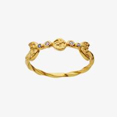 Maanesten Gold Plated Lucilia Moon Ring 4816A 55