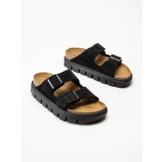 Papillio - Arizona Platform suede - Svarta tofflor i mocka storlek 38 Sandaler - Black (38)