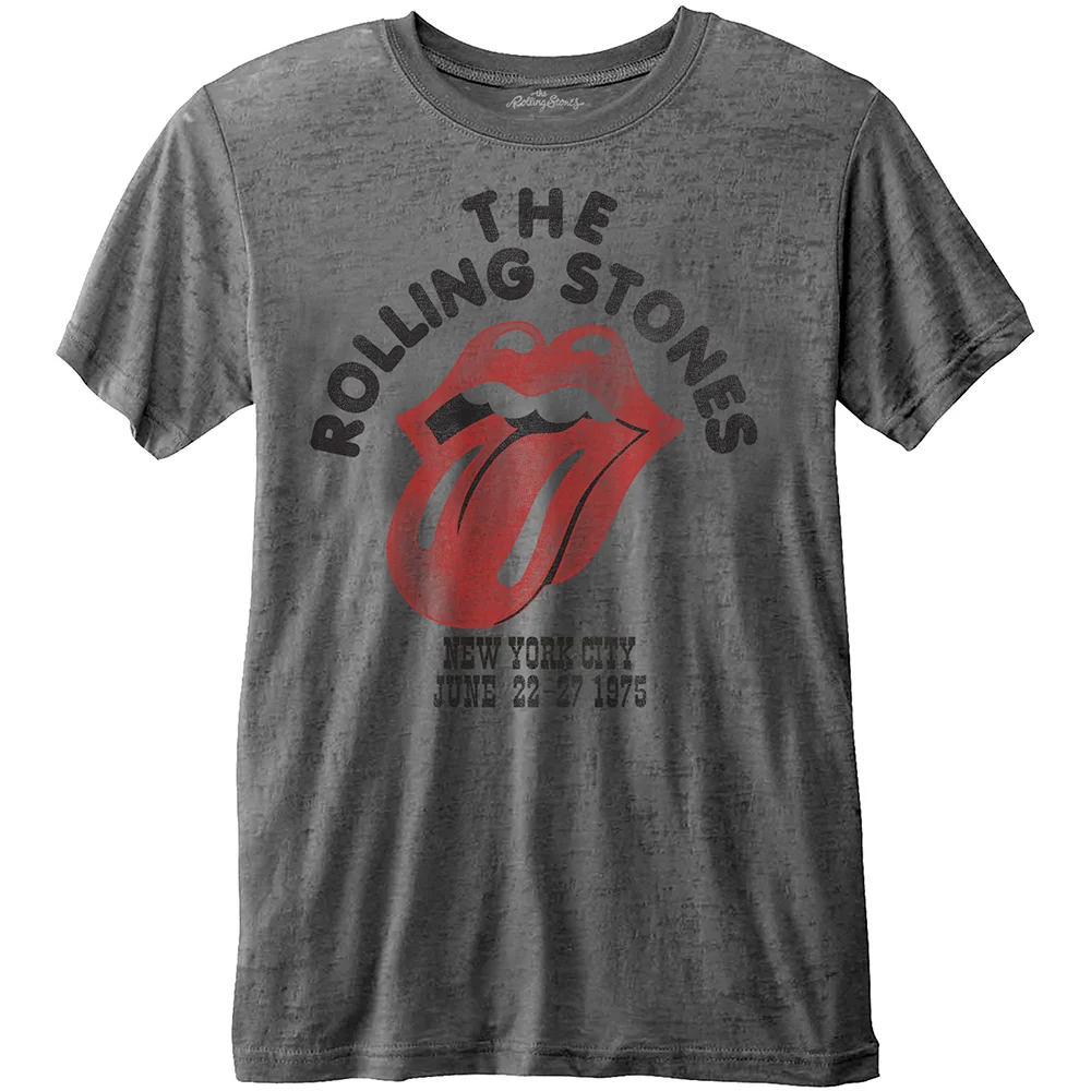 Rolling Stones - T-Shirt Burnout - Nyc 1975 (S)