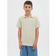 Stickad T-shirt Junior - Vit - 176