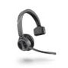 POLY On-ear trådlöst/trådat headset Voyager 4310 Teams mono Bluetooth/USB-C 24tim svart inkl laddkabel och Bluetooth-adapter BT700