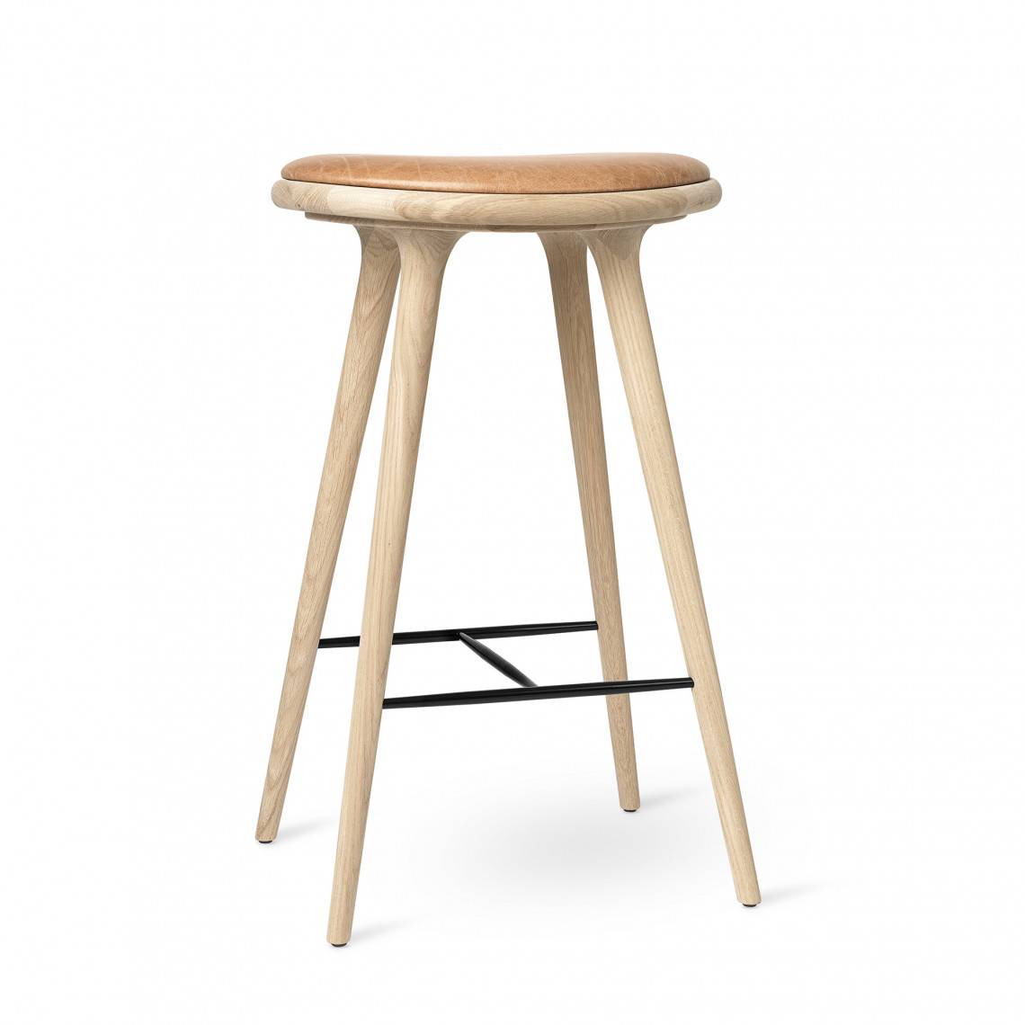 Barstol High Stool, Farve Soaped Oak, Højde 74 cm.