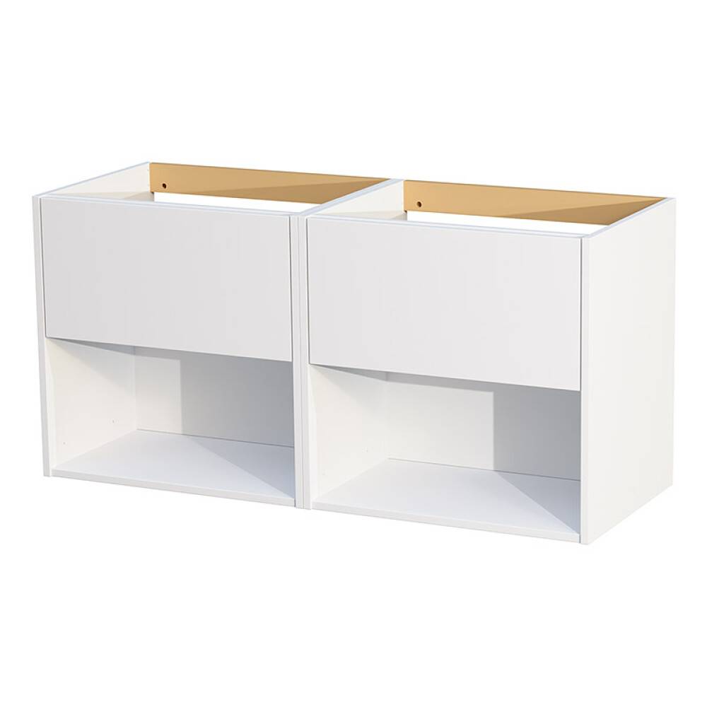 TVÄTTSTÄLLSSKÅP CAMARGUE AURA DUBBEL 120CM 2 LÅDOR & BOXAR SLÄT VIT