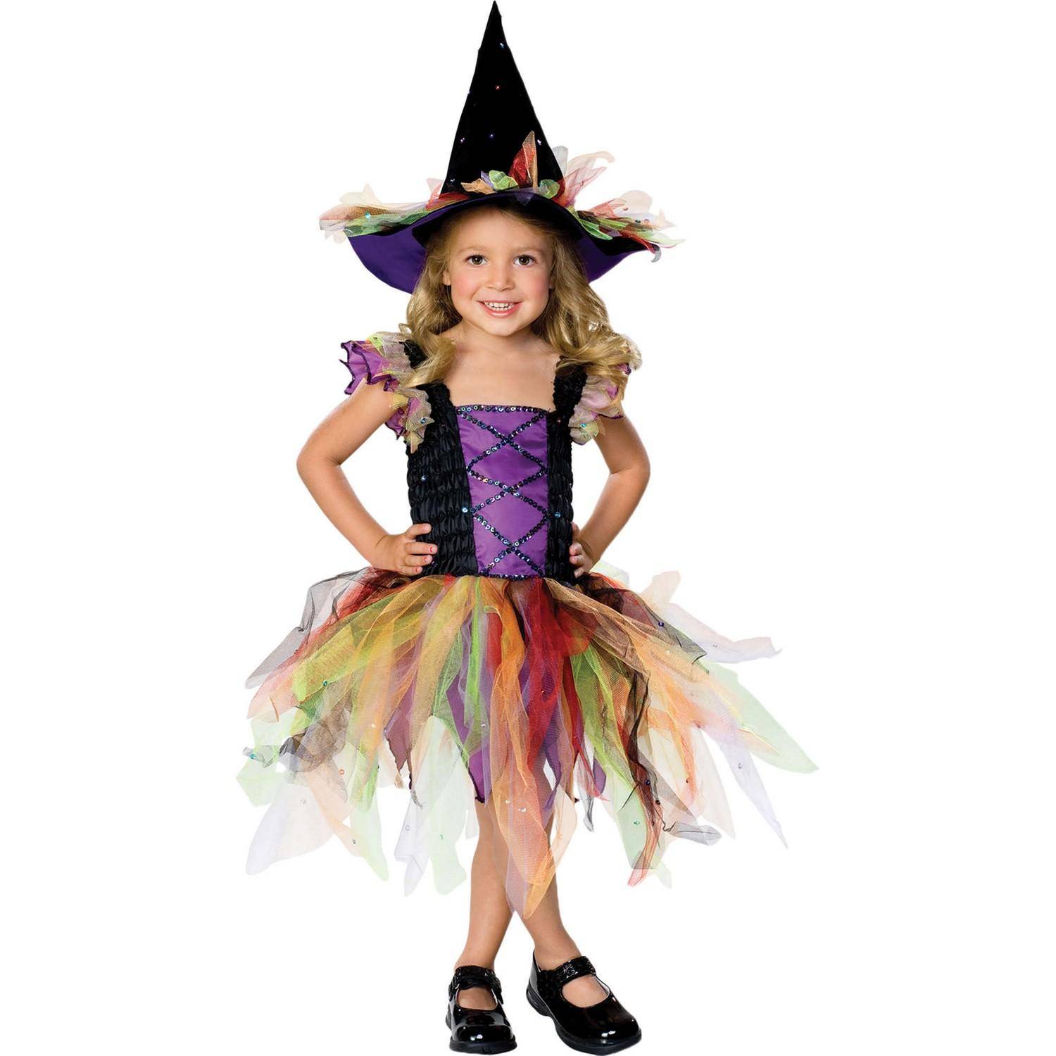 Bristol Novelty Barn/Barn Witch Glitter Dräkt S svart
