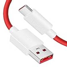 ACOCOBUY OnePlus Dash laddningskabel 1,8 m 65 W USB C-kabel varp laddning för OnePlus Nord 3 2 Nord CE 2 10 Pro 8 Pro 7T Pro 7 6T 5, SuperVOOC laddningskabel för OPPO Reno7 8 SuperDart Charge kabel