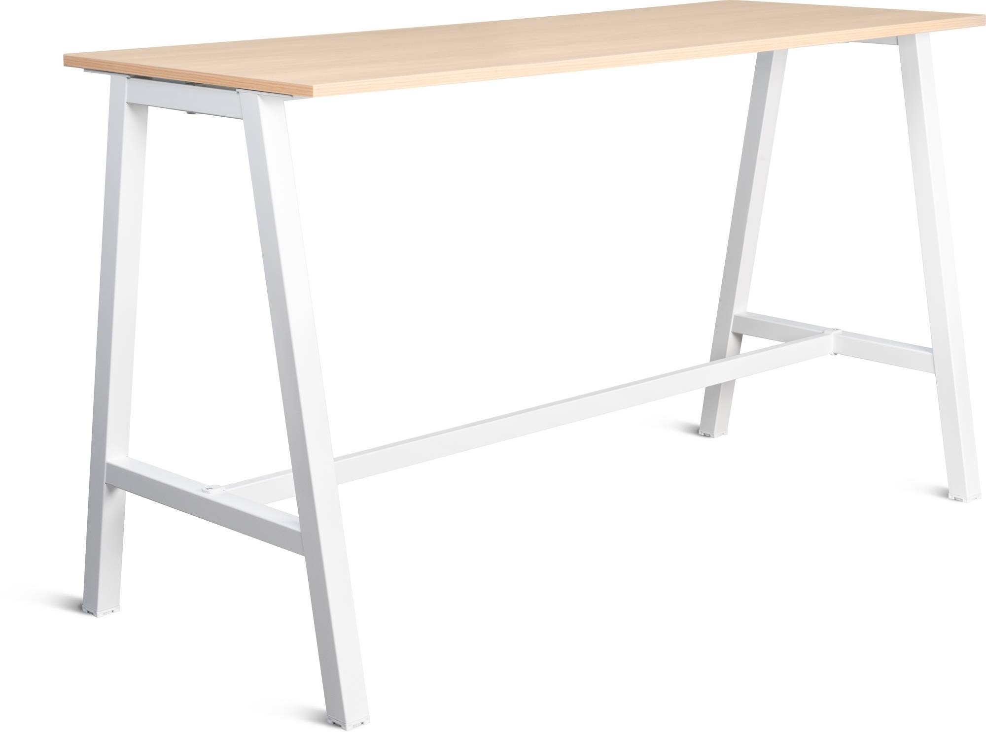 Talk Højbord, hvidt stel/eg laminat,180x70 cm
