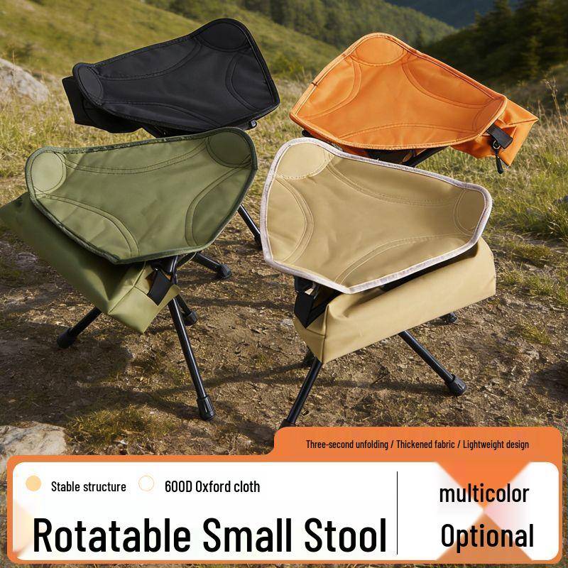 Ultralätt 360° Roterande Fällbar Campingpall