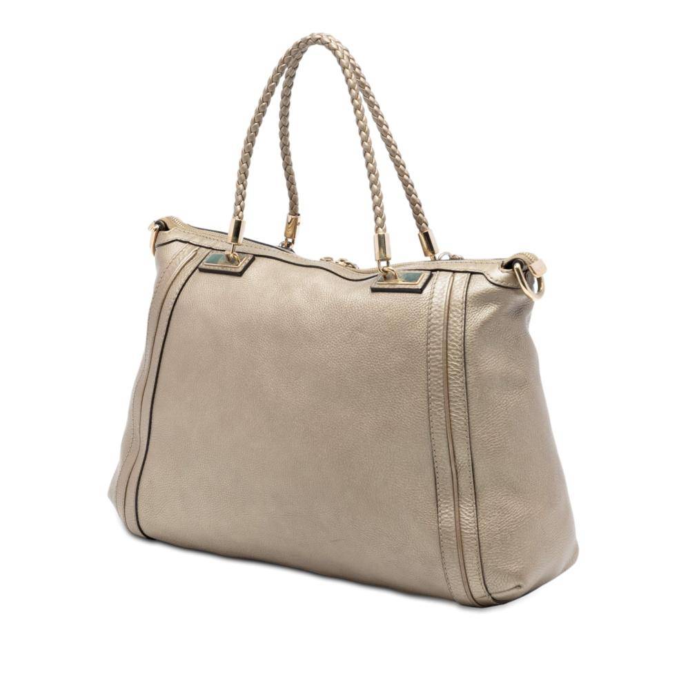 Gucci Vintage Bamboo Stl. - Handväskor Från Magasin - Gold (L 29cm x W 36cm x D 16cm)
