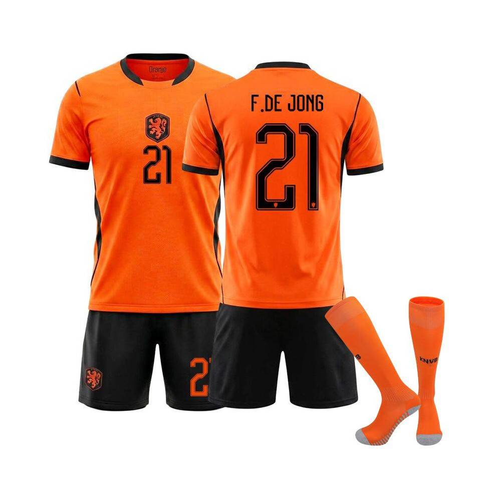 (21, 22) 26 FIFA New Season Netherlands Jersey #21 F.DE Jong