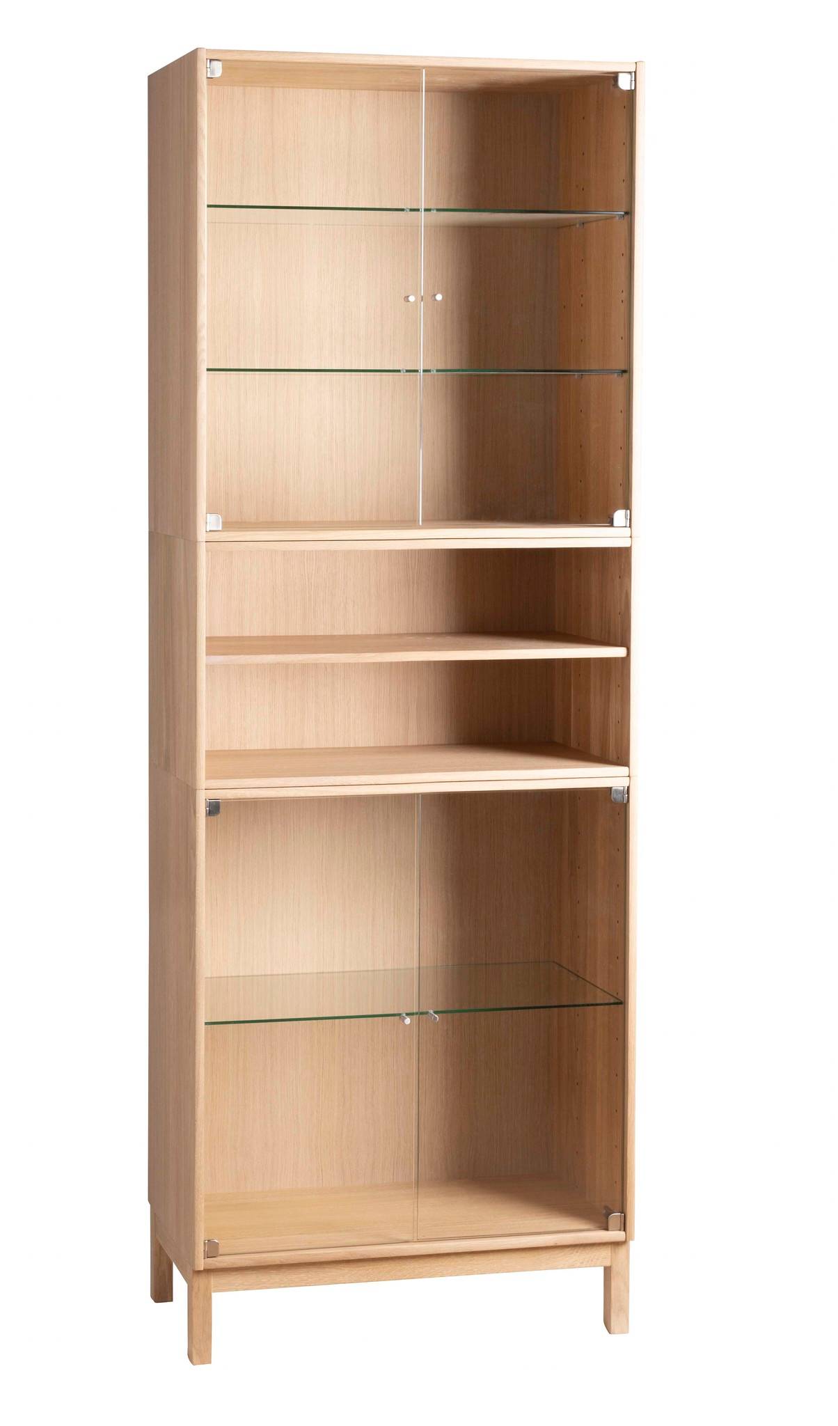 HASLEV DISPLAYSKAB 3001 I HVIDOLIERET EGETRÆ - 70