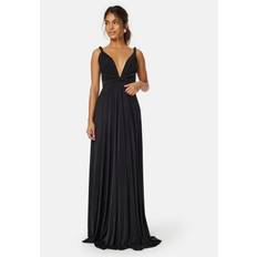 Goddiva Multi Tie Maxi Dress Black XL (UK16)