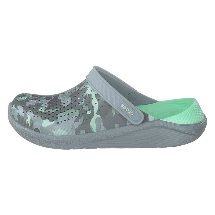 Literide Printed Camo Clog Neo Mint/light Grey, Unisex, Skor, Sandaler och Tofflor, sandaler, Turkos/Grå, EU 36/37 (EU 36/37)